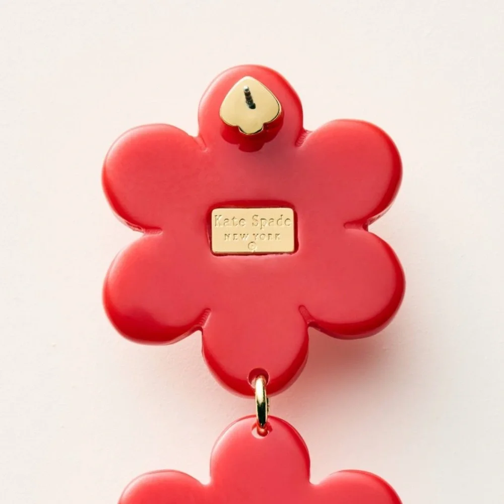 kate spade new york x Target - Red Floral Dangle Earrings - Picture 4 of 10